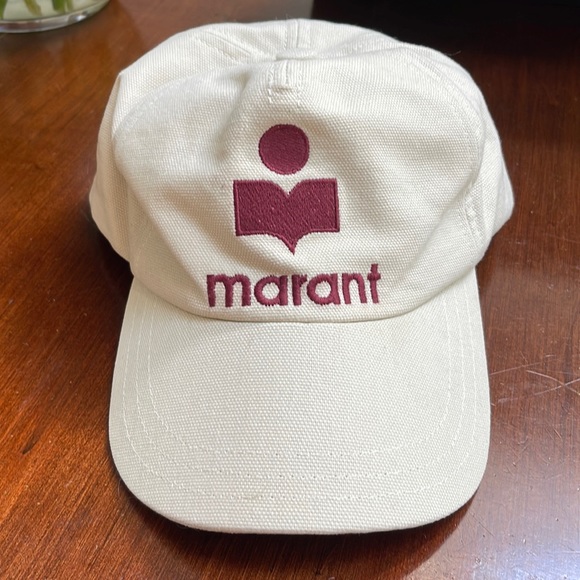 Isabel Marant Accessories - Isabel Marant Tyron Hat in Ecru & Red